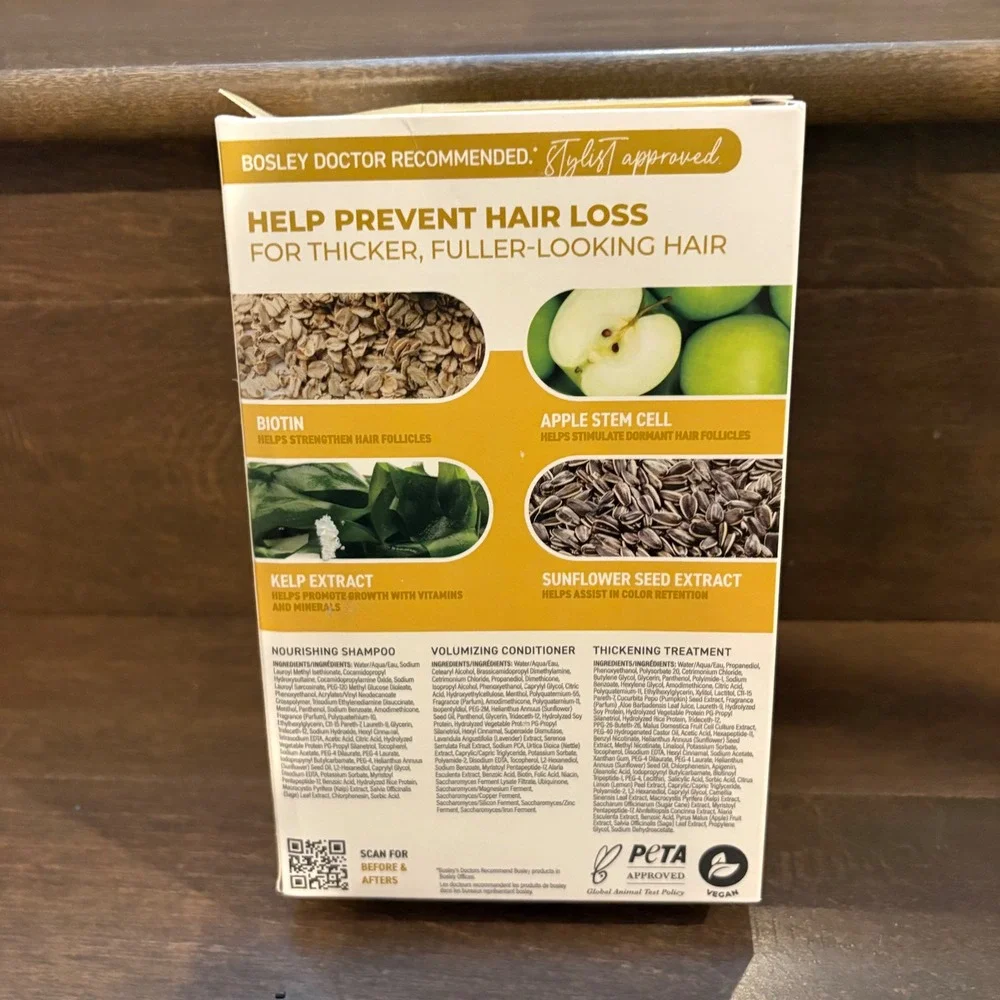 BosleyMD Defense Volumizing System Unisex 3-Piece Kit Hair Loss Prevention